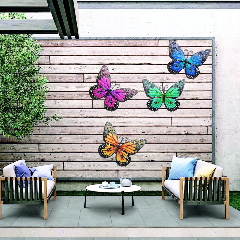 Small Metal Butterfly Wall Dec - Art And Craft For Nursery 评论和价格