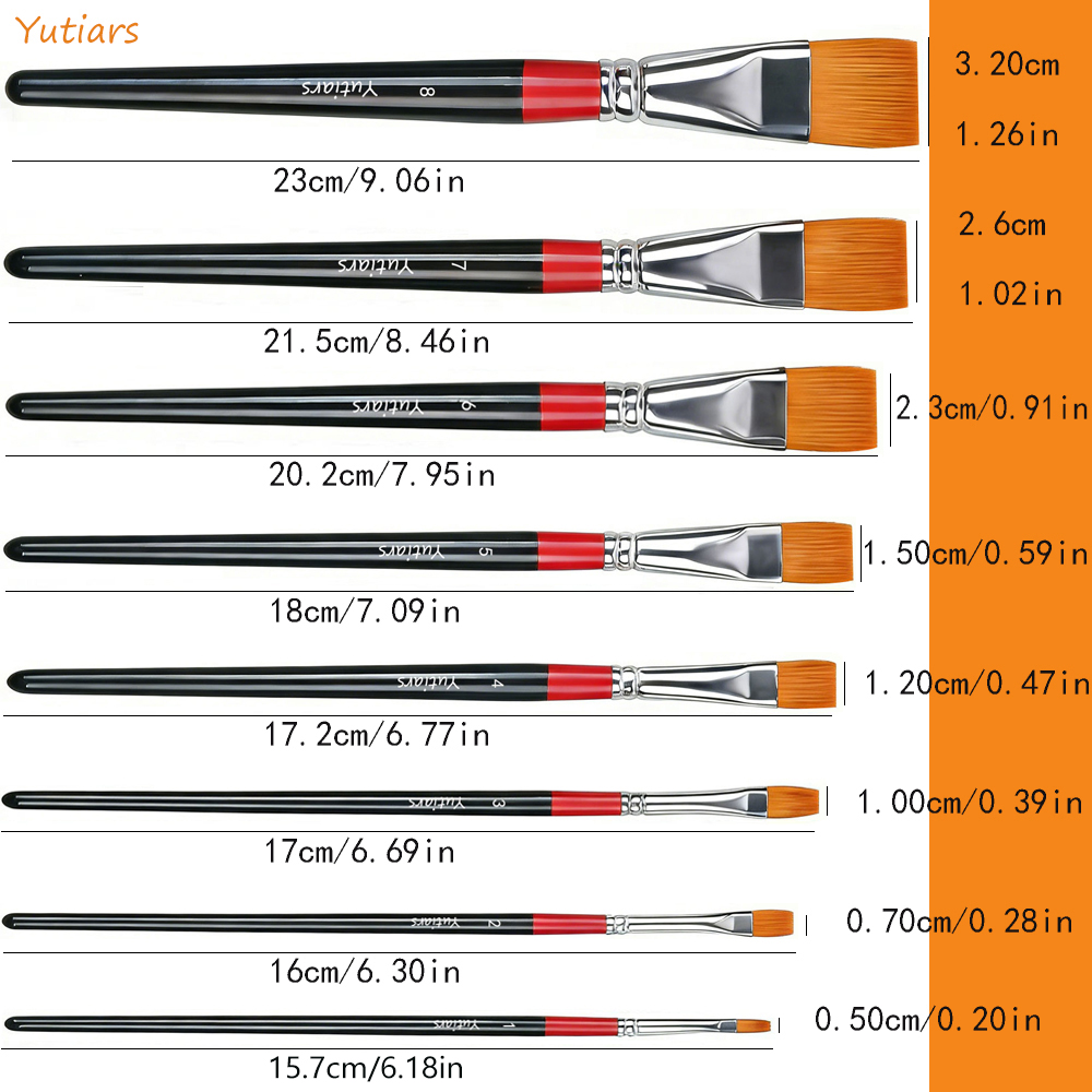 1Pc Artist Flat Paint Brushes  - Gouache Paint Set 评论和价格