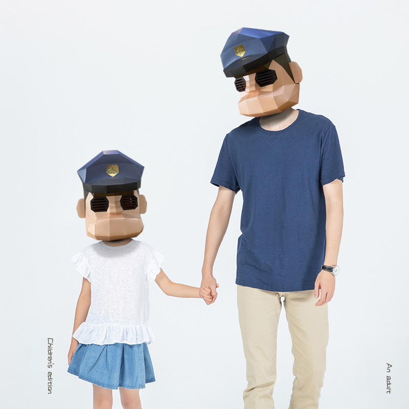 Cartoon Police Mask Paper Mode - Art Craft Cardboard 评论和价格